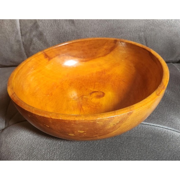 Other - Vintage Wooden Bowl Home Decor Collectible / 10" Diameter x 4" H
